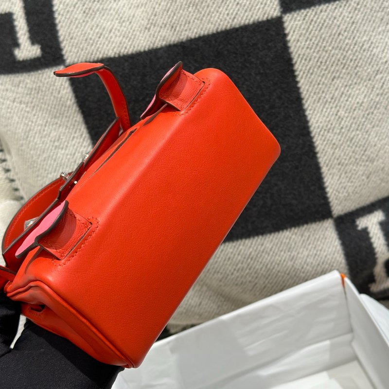 【精選天菜】HERMES KELLY DOLL 9T火焰橘拼8W唇膏粉 全新商品-6