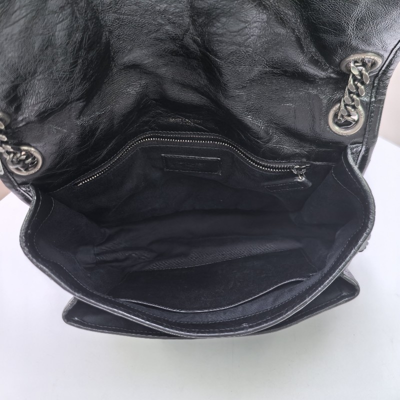 YSL Niki 鏈條包 流浪包 中號 黑色 肩背包斜背包-6