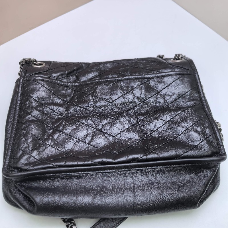 YSL Niki 鏈條包 流浪包 中號 黑色 肩背包斜背包-9