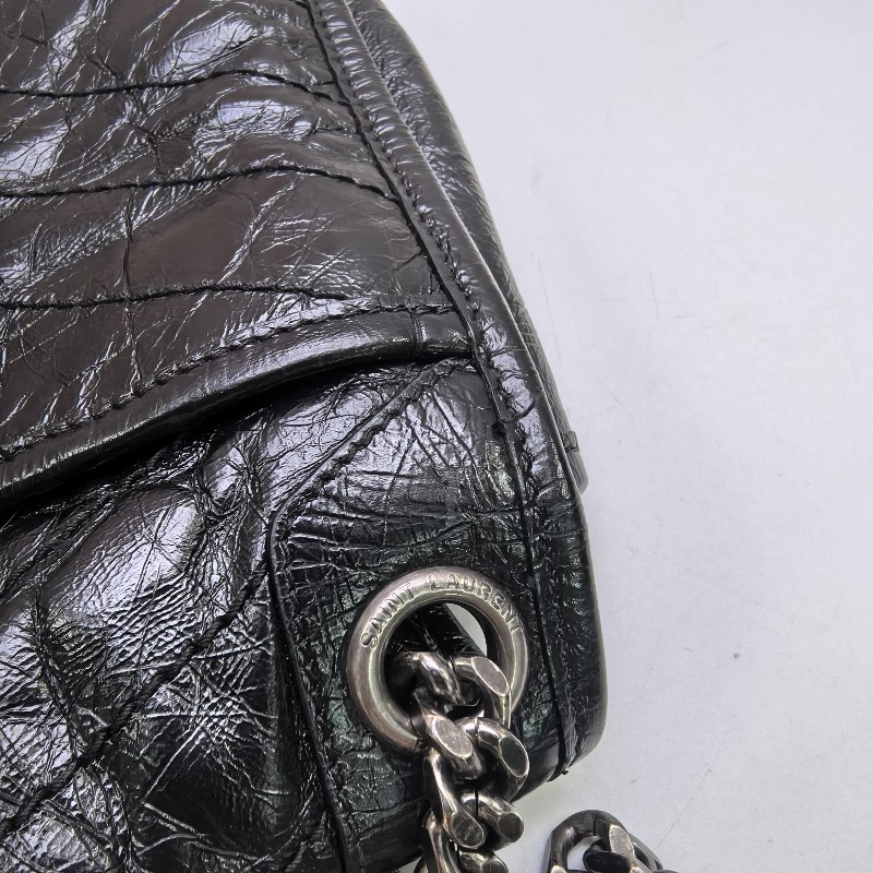 YSL Niki 鏈條包 流浪包 中號 黑色 肩背包斜背包-11