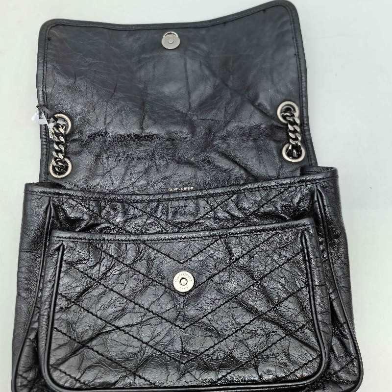 YSL Niki 鏈條包 流浪包 中號 黑色 肩背包斜背包-16