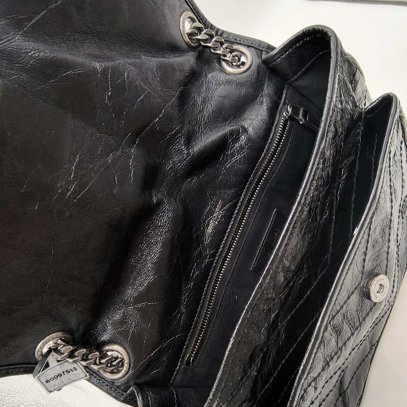 YSL Niki 鏈條包 流浪包 中號 黑色 肩背包斜背包-17