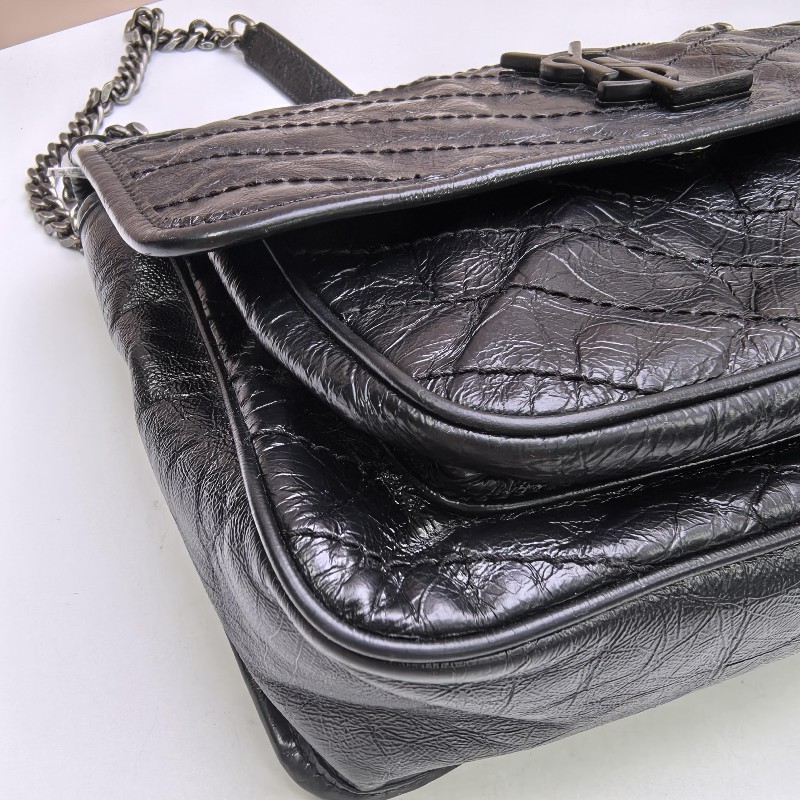 YSL Niki 鏈條包 流浪包 中號 黑色 肩背包斜背包-20