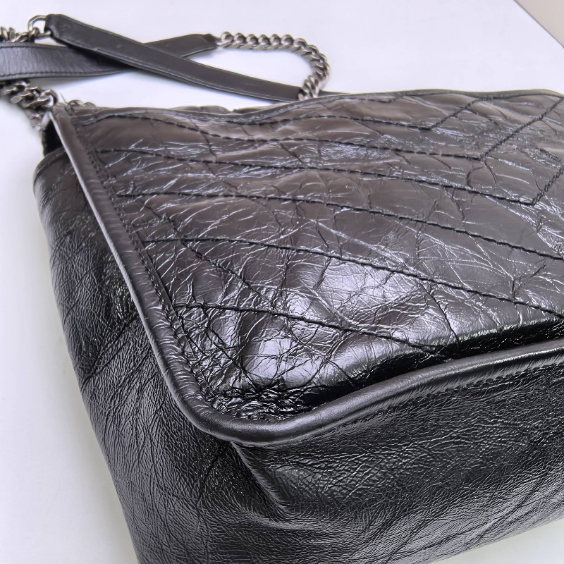 YSL Niki 鏈條包 流浪包 中號 黑色 肩背包斜背包-21