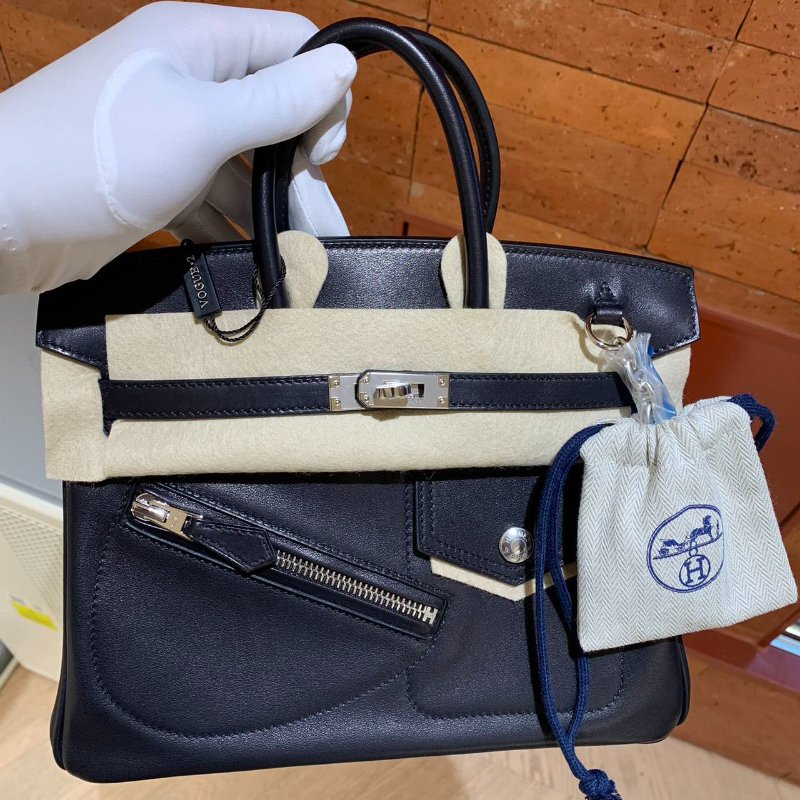 【稀有天菜】HERMES 25CM BIRKIN ROCK 黑銀-2