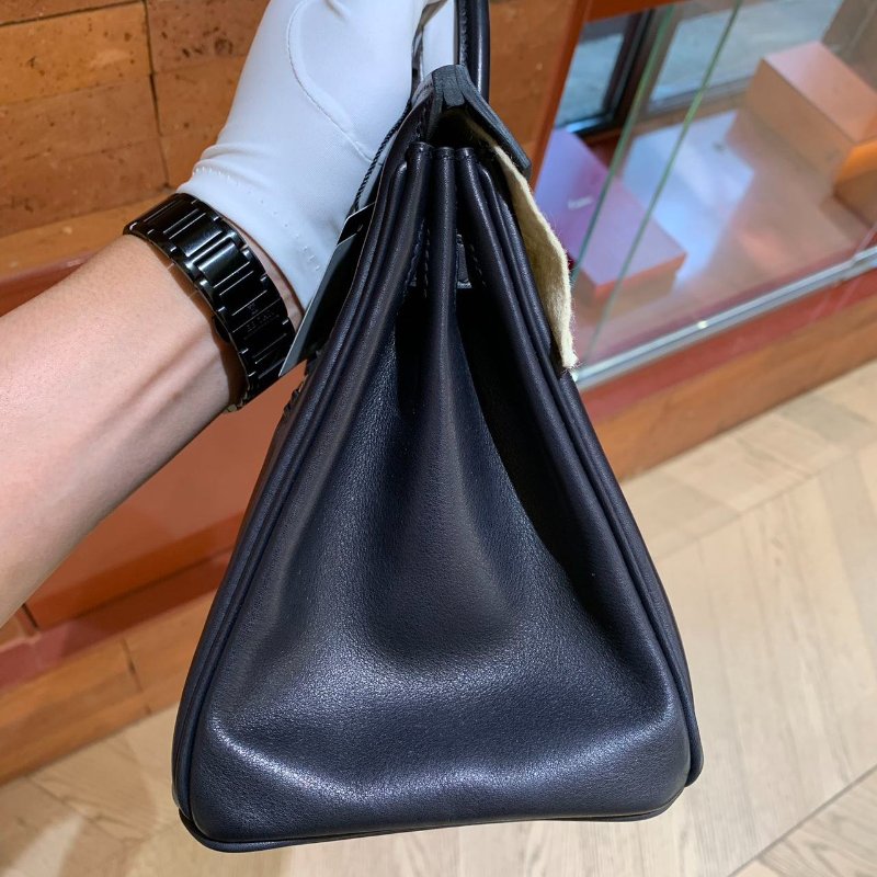 【稀有天菜】HERMES 25CM BIRKIN ROCK 黑銀-3