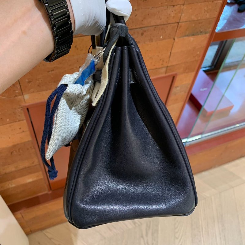 【稀有天菜】HERMES 25CM BIRKIN ROCK 黑銀-5