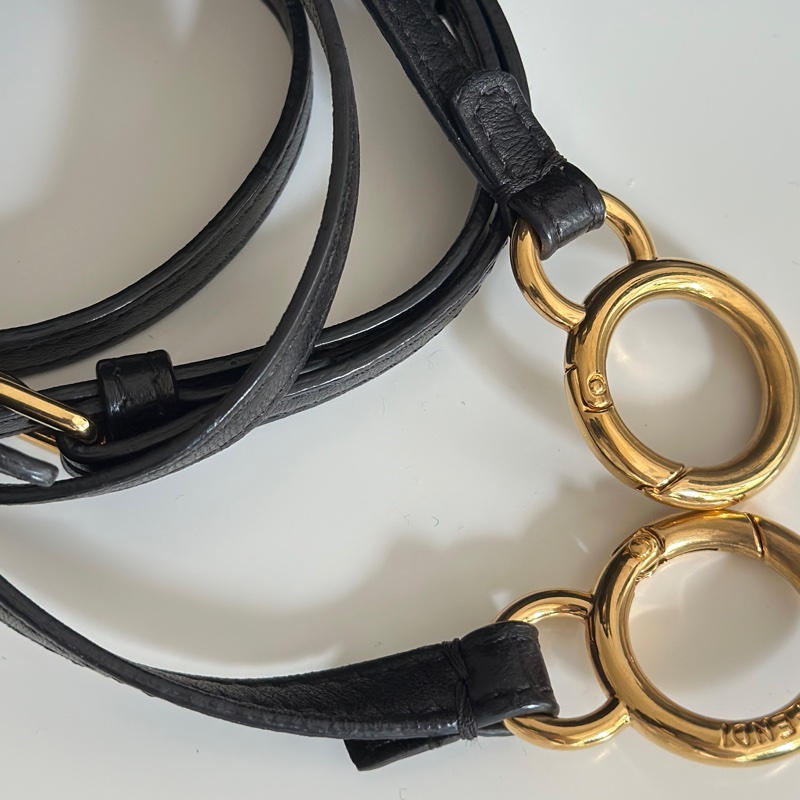 半價折扣 Fendi Peekaboo 迷你 躲貓貓 黑金-19