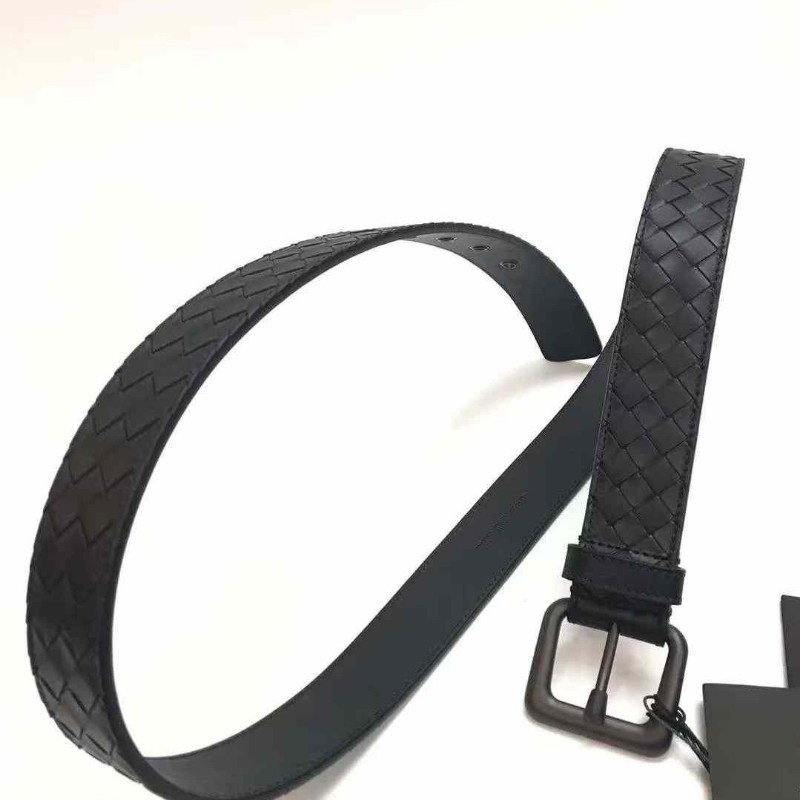 Bottega Veneta BV Intrecciato織皮紋腰帶 深咖啡色 95cm-2