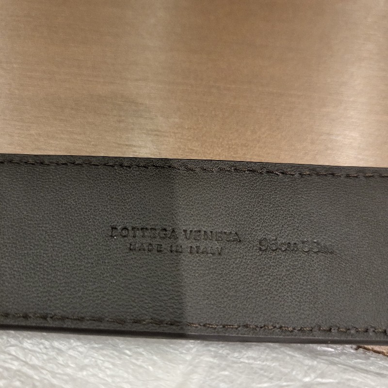 Bottega Veneta BV Intrecciato織皮紋腰帶 深咖啡色 95cm-4