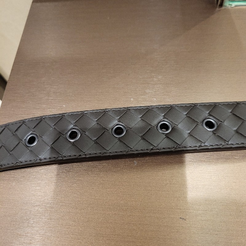 Bottega Veneta BV Intrecciato織皮紋腰帶 深咖啡色 95cm-5