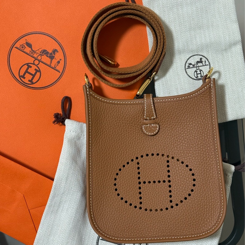 ［全新］Mini Evelyne16 金棕色金扣-0