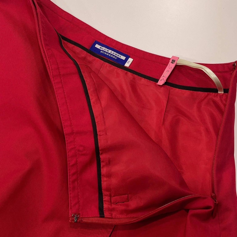 BURBERRY   藍標 皮革扣褲裙-5