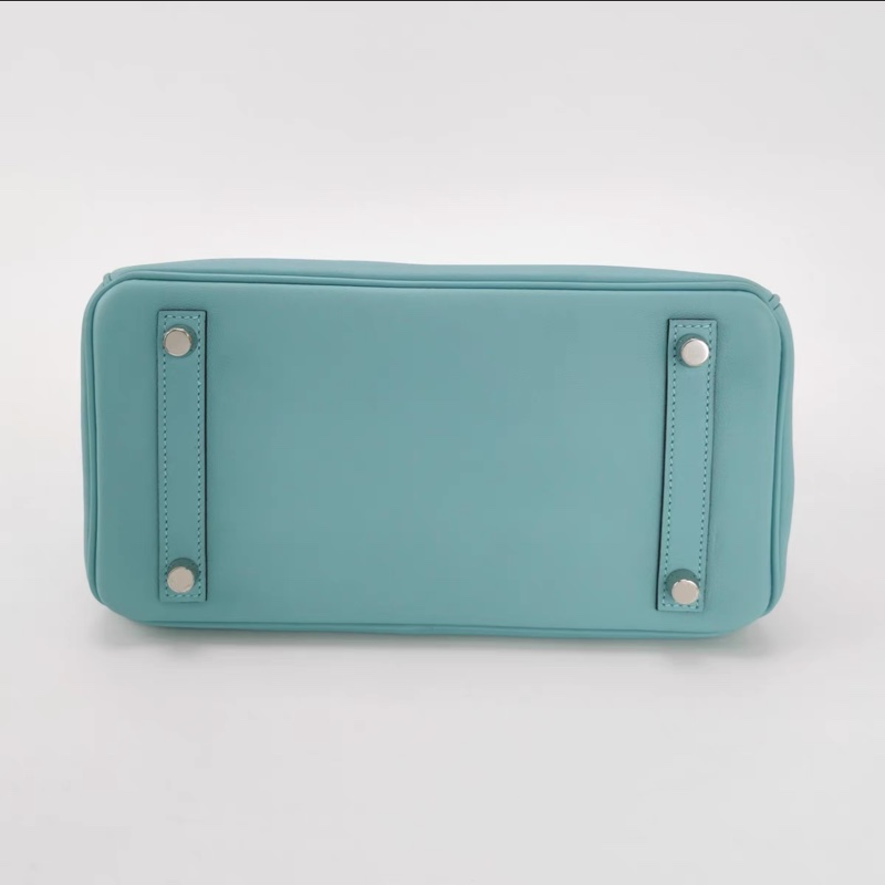 Hermes birkin 25 鉑金包3P馬卡龍藍愛馬仕 swift皮-7