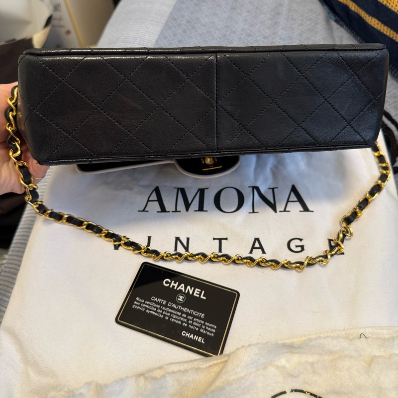 Vintage CHANEL Matelasse 鏈條單肩包 黑白熊貓配色（金鍊）-7