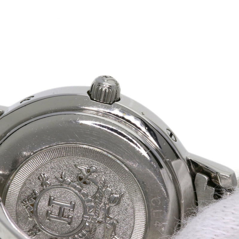 Hermès CL4.220 Clipper 腕錶，配備全新錶扣，不鏽鋼/SSxGP，女士-20