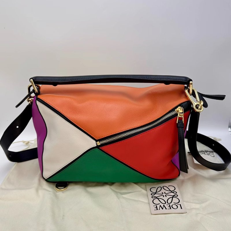 ️LOEWE 十週年多色典藏系列puzzle手提肩背斜背包 28*18*12 98新配件塵袋-1