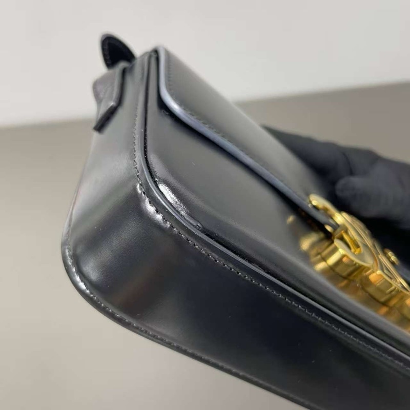 Celine Triomphe 黑金box 凱旋門腋下包 hobo-12