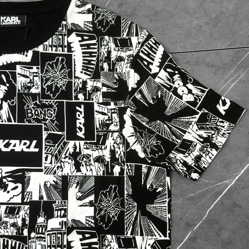 🎁 雙11選禮不煩惱,超值心意一次到【KARL LAGERFELD 卡爾老佛爺】滿版漫畫T恤-3