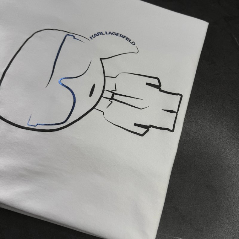 🎁 雙11選禮不煩惱，超值心意一次到【KARL LAGERFELD 卡爾老佛爺】新款老佛爺印花棉質T恤 白-2