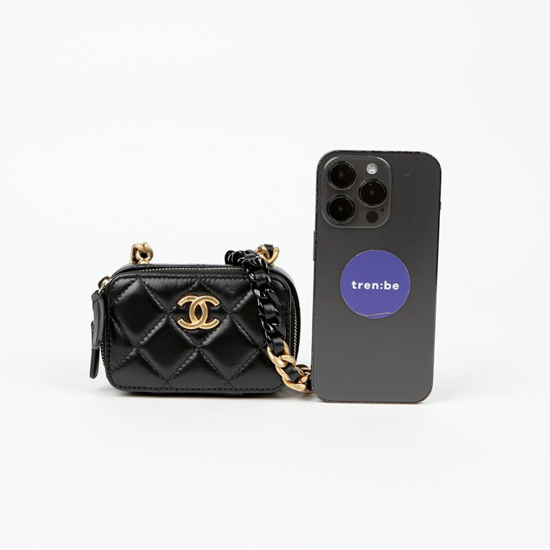 CHANEL AP2738 CC 標誌迷你鏈肩斜背包-6