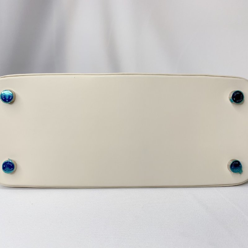 LV EPI金屬轉釦白色手提包-9