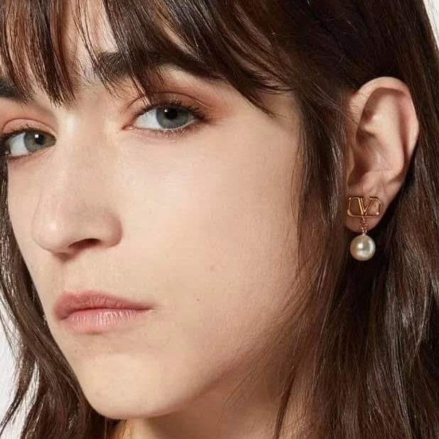 Valentino Garavani Vlogo 珍珠耳針環-9