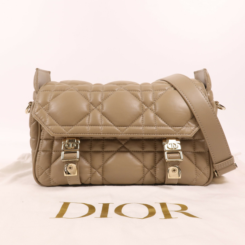 Dior 牛皮皮革Diorcamp Small金扣肩背袋-12