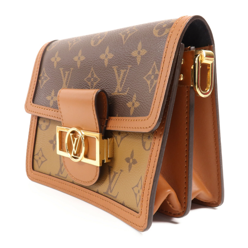 LOUIS VUITTON Monogram Reverse Mini Dauphine金扣肩背袋-2