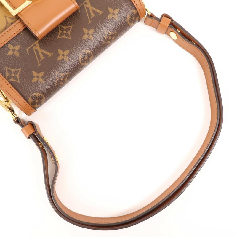 LOUIS VUITTON Monogram Reverse Mini Dauphine金扣肩背袋-4