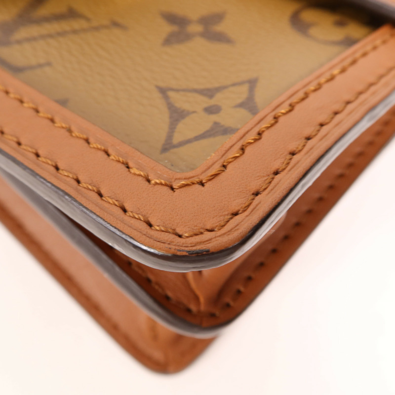 LOUIS VUITTON Monogram Reverse Mini Dauphine金扣肩背袋-5