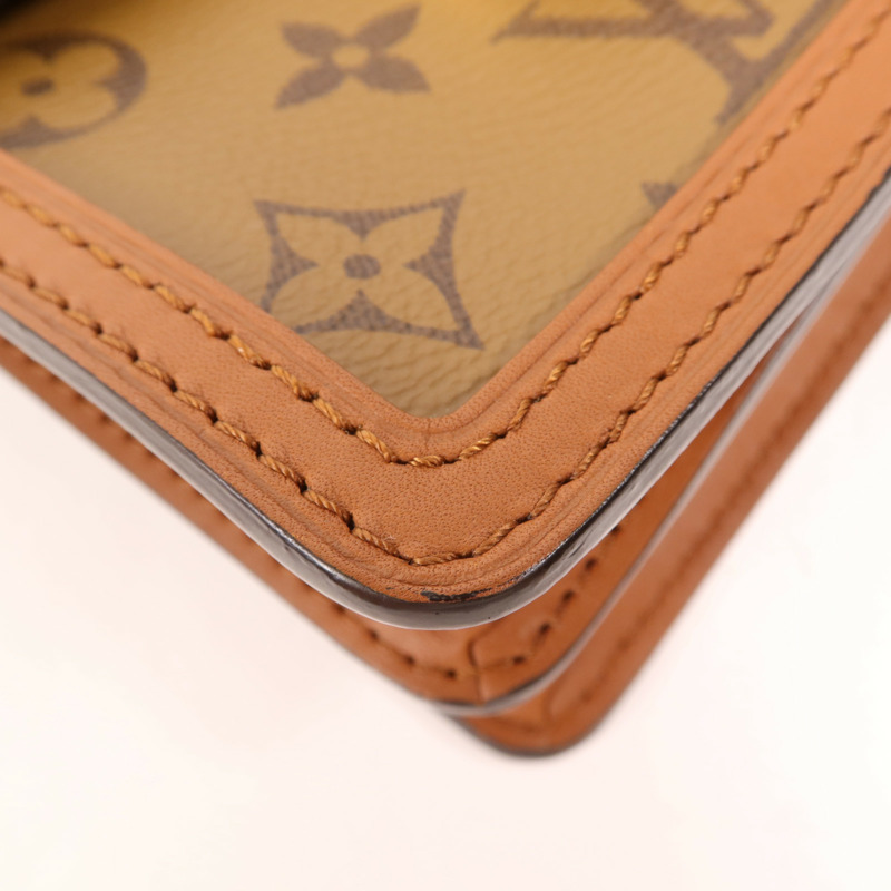 LOUIS VUITTON Monogram Reverse Mini Dauphine金扣肩背袋-6