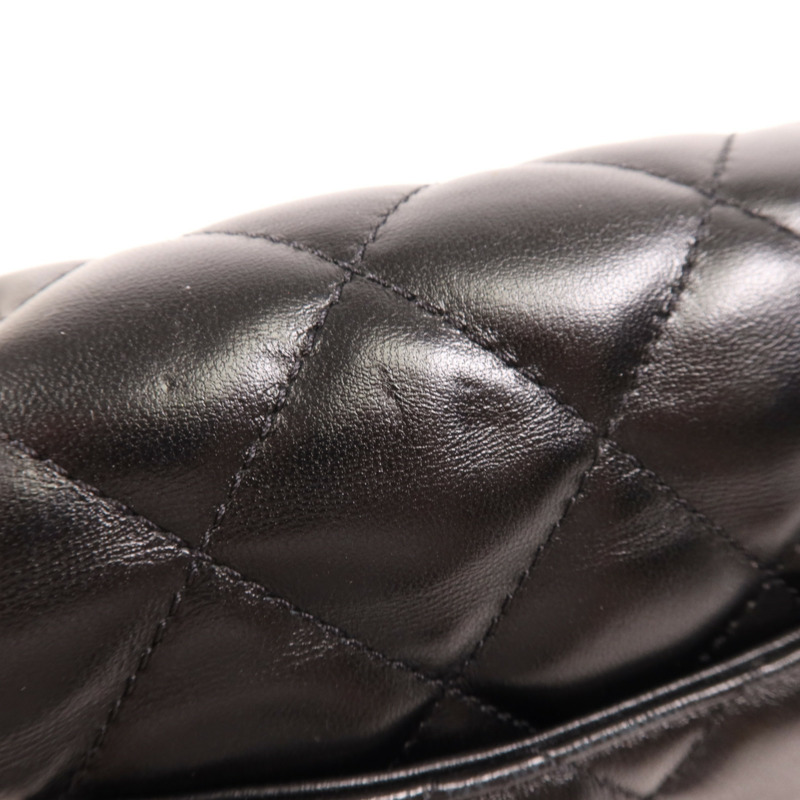 CHANEL 羊皮皮革Chain Shoulder金扣鏈帶肩背袋-14