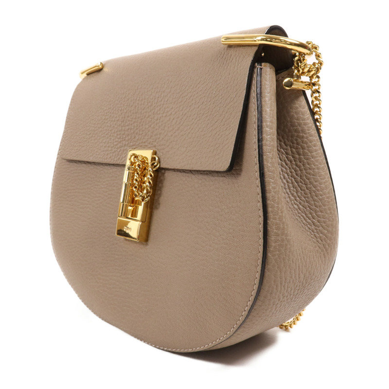 Chloe 牛皮皮革Drew Bag金扣鏈帶肩背袋-2
