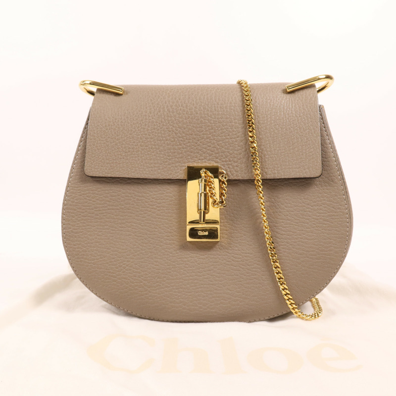 Chloe 牛皮皮革Drew Bag金扣鏈帶肩背袋-12