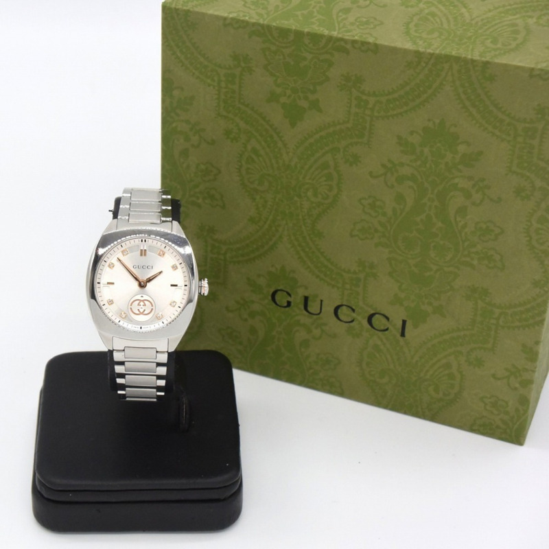 GUCCI Interlocking G 29mm 手錶,玫瑰金和銀色,石英,電池供電,女士-4