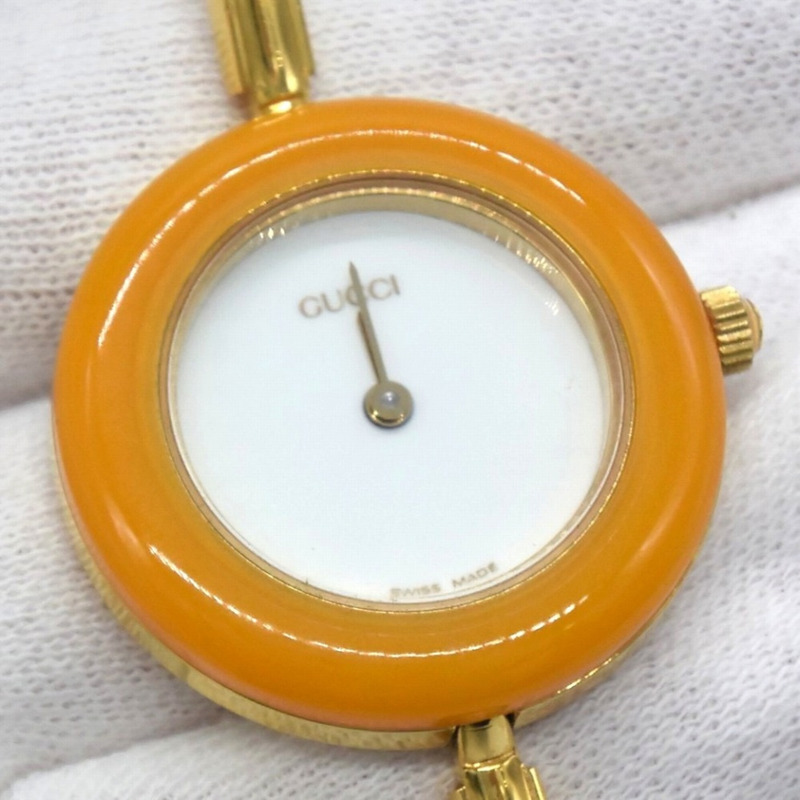 GUCCI 可更換錶圈手錶,多色,石英,電池供電,女士-4