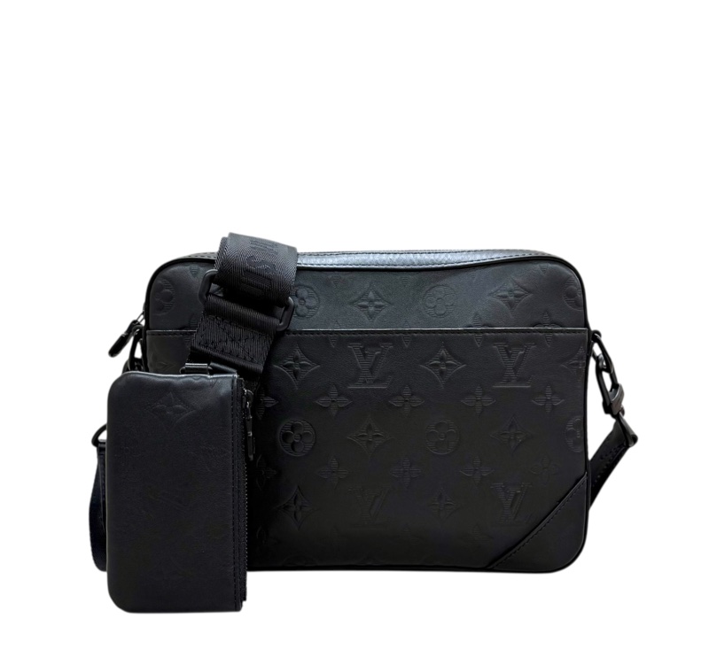 Louis Vuitton - 黑色牛皮壓紋DUO二合一郵差包-2