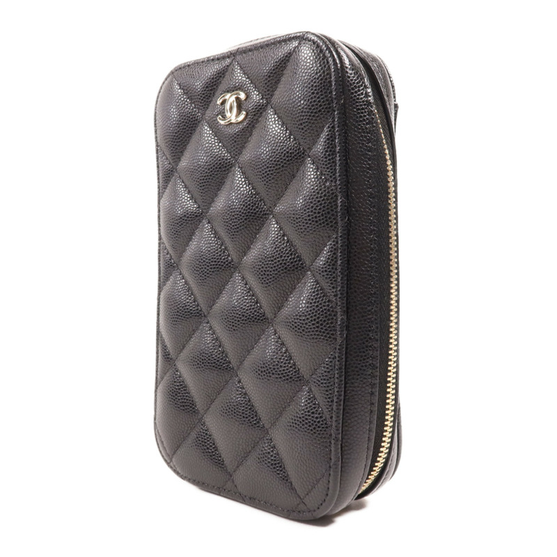 CHANEL 牛皮皮革Chain Shoulder金扣鏈帶肩背袋-2