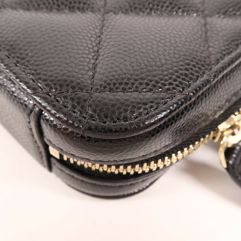 CHANEL 牛皮皮革Chain Shoulder金扣鏈帶肩背袋-7