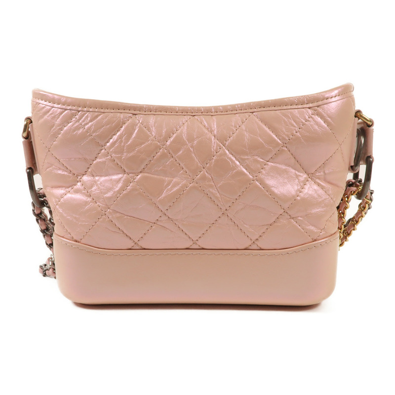 CHANEL 牛皮皮革Gabrielle Mini鏈帶肩背袋-1