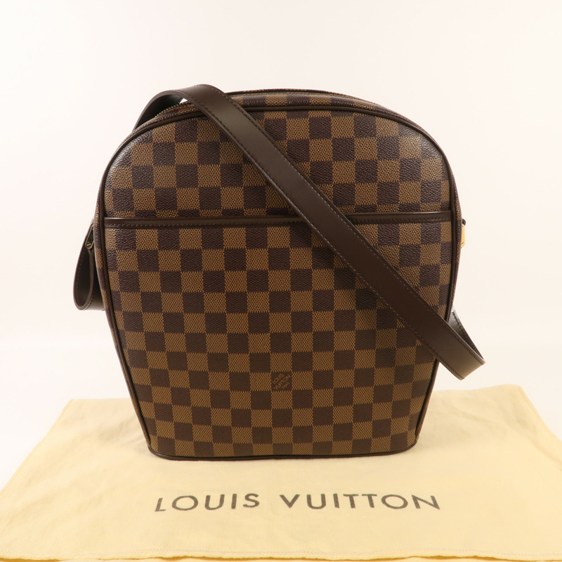 LOUIS VUITTON Damier Ebene Ipanema GM金扣肩背袋-7