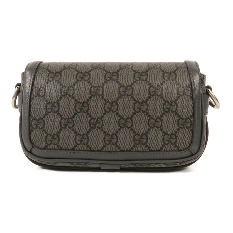 GUCCI 塗層帆布Ophidia Mini Bag銀扣肩背袋-1