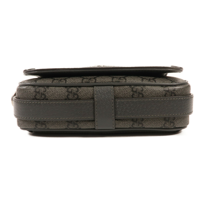 GUCCI 塗層帆布Ophidia Mini Bag銀扣肩背袋-3