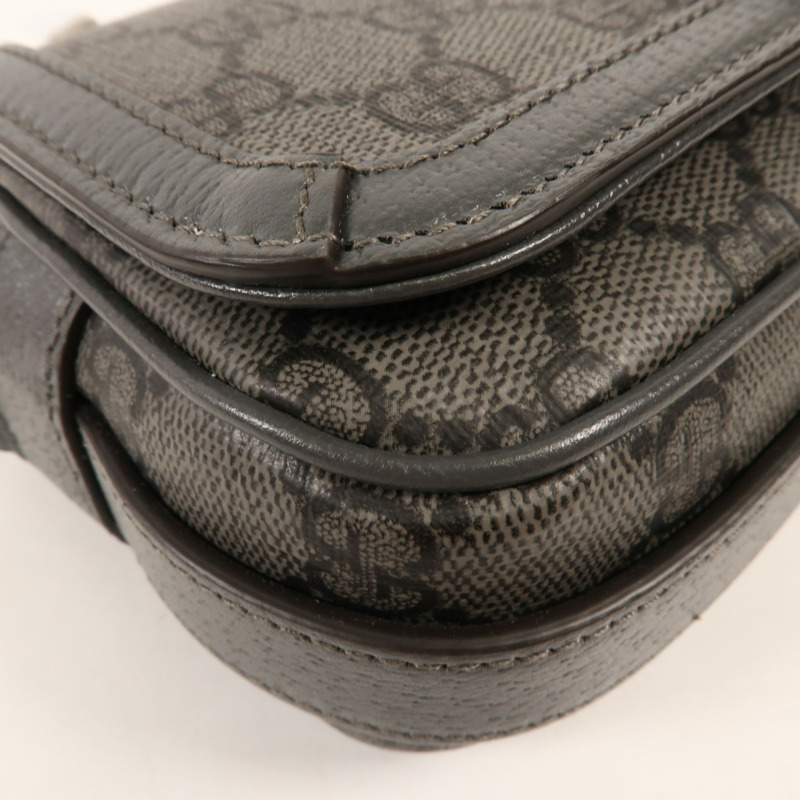 GUCCI 塗層帆布Ophidia Mini Bag銀扣肩背袋-5