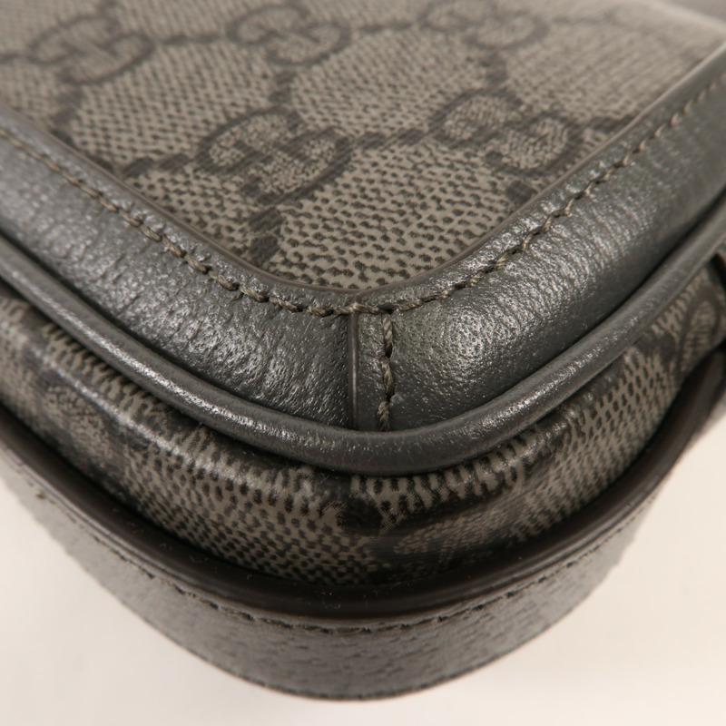 GUCCI 塗層帆布Ophidia Mini Bag銀扣肩背袋-8