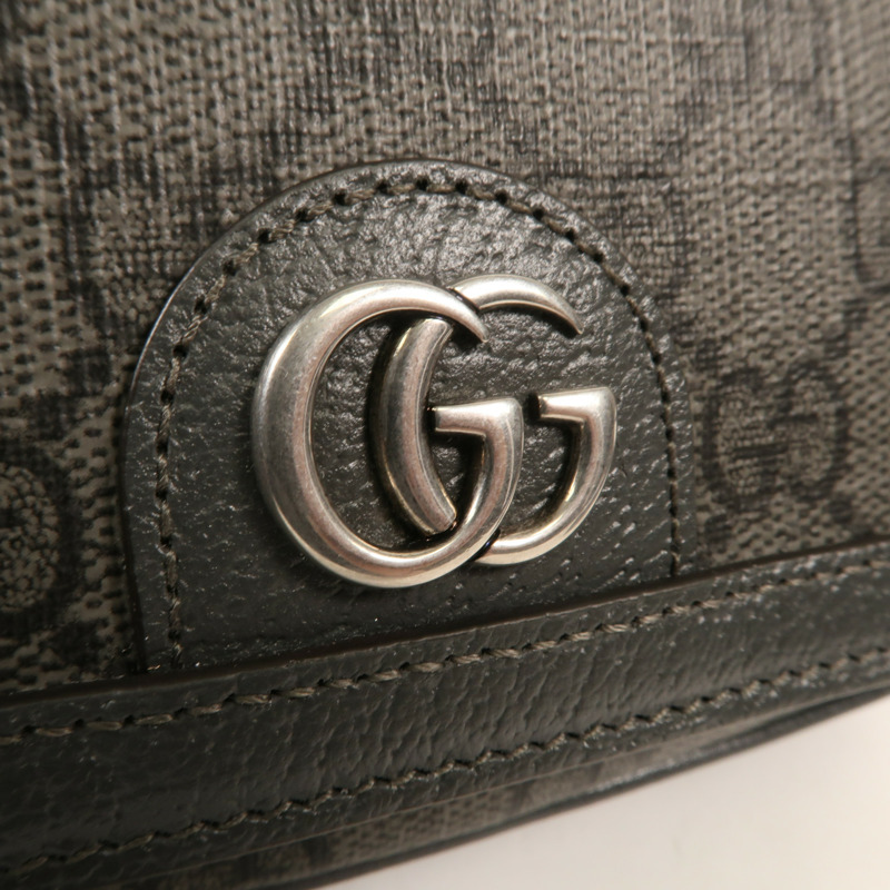GUCCI 塗層帆布Ophidia Mini Bag銀扣肩背袋-9