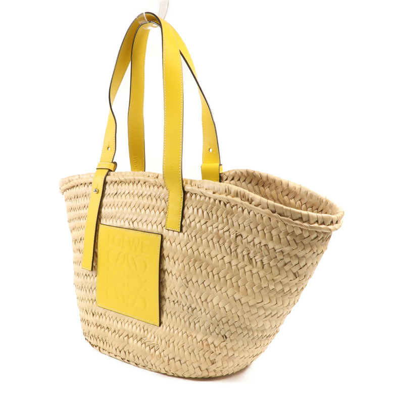 LOEWE 酒椰Basket Bag銀扣手挽袋-2