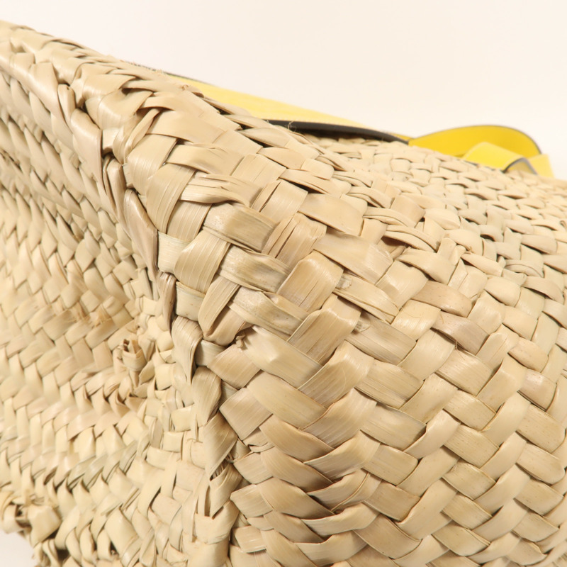 LOEWE 酒椰Basket Bag銀扣手挽袋-6