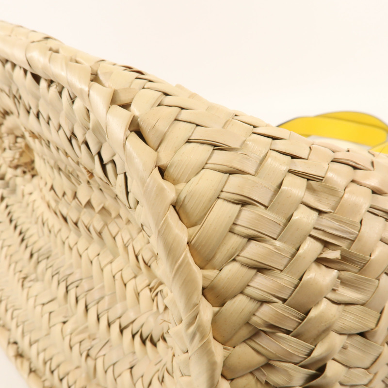 LOEWE 酒椰Basket Bag銀扣手挽袋-8